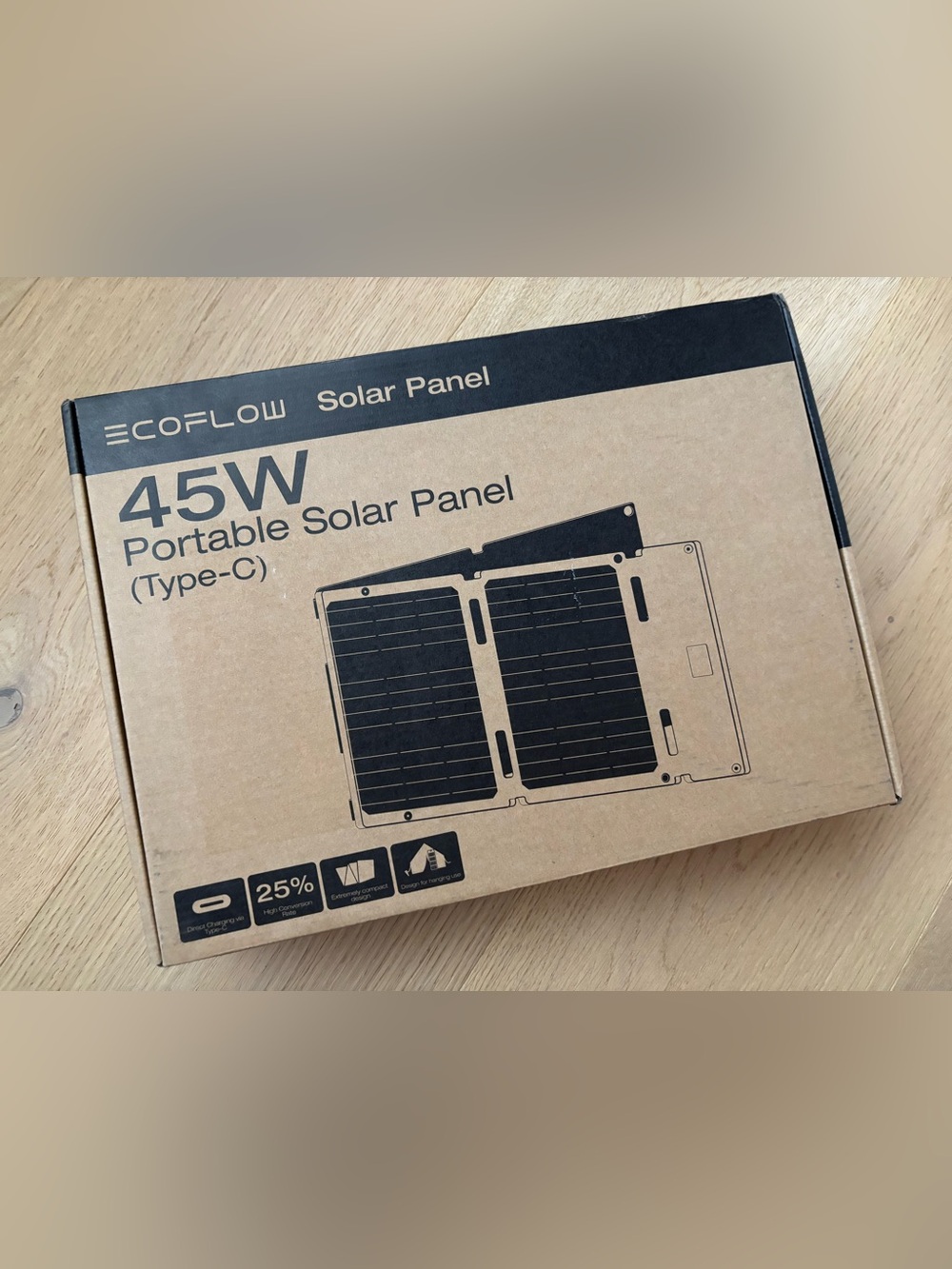 ECOFLOW 45W Portable Solar Panel Type-C 25% Conversion Efficiency *NEW* Sealed